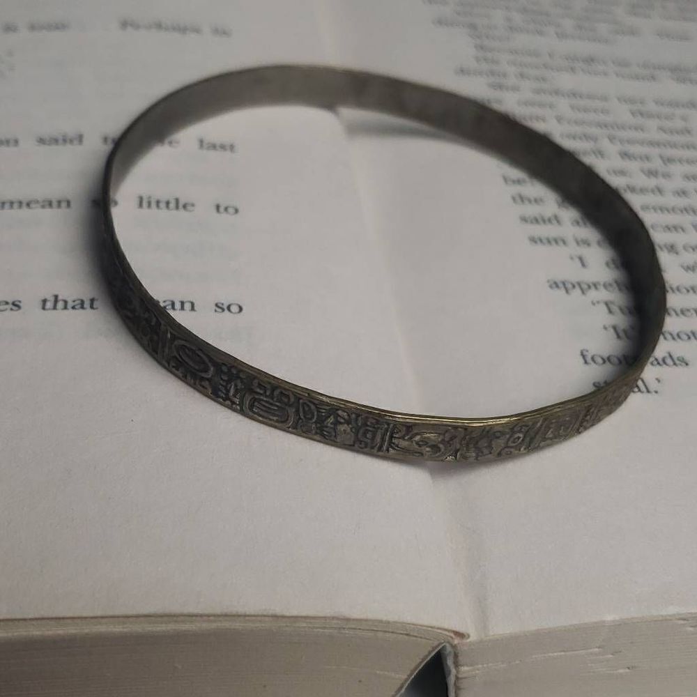 Ancient Images Silver Bangle Bracelet‎